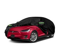 Copertura impermeabile per auto di ricambio per Tesla Model X 2015-2024, per tutte le condizioni atmosferiche, con porta a cerniera, rete ventilata e porta di ricarica per protezione da neve, pioggia