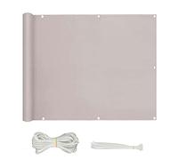 Copertura impermeabile per balcone, 0,8 x 10 m, protezione UV, antivento, con occhielli e fascette per cavi, protezione antifurto per patio e terrazza, protezione durevole per mobili da esterno