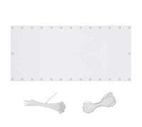 Copertura impermeabile per balcone, protezione dai raggi UV, rettangolare, con occhielli e cordino, per terrazza, giardino, piscina, patio, resistente, per la privacy, 0,95 x 3,5 m