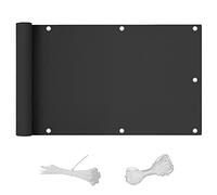 Copertura impermeabile per balcone, protezione dai raggi UV, rettangolare, con occhielli e cordino, per terrazza, giardino, piscina, patio, resistente, per la privacy, 0,95 x 3,5 m