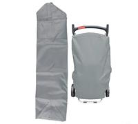 Copertura impermeabile per barbecue a gas Weber Traveler, resistente allo sbiadimento, con cinghie di fissaggio, colore grigio, 101 x 49 x 25 cm