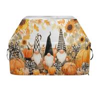 Copertura impermeabile per barbecue, resistente allo sbiadimento, resistente, adatta per griglie fino a 63 cm, papillon a forma di zucca con tre gnomi