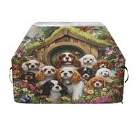 Copertura impermeabile per barbecue, resistente allo sbiadimento, resistente, adatta per griglie fino a 63 cm, motivo floreale, farfalla, Charles Cavalier Dog