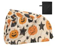 Copertura impermeabile per bici con gatto zucca gialla di Halloween con fori di bloccaggio anti polvere pioggia neve UV Storage copertura per moto adatta per la maggior parte delle protezioni per la