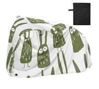 Copertura impermeabile per bici con mostro animali cachi su bianco con fori di bloccaggio anti polvere pioggia neve UV Storage Mountain Bike copertura adatta per la maggior parte degli accessori