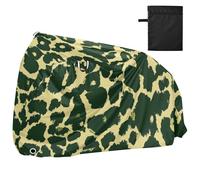 Copertura impermeabile per bici con stampa leopardata gialla nera con fori di bloccaggio anti polvere pioggia neve UV Storage copertura antipioggia adatta per la maggior parte dei cobertor para