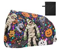 Copertura impermeabile per bici con zucca gialla zombie con fori di bloccaggio anti polvere pioggia neve UV Storage Road Bike Cover adatta per la maggior parte dei capa para moto