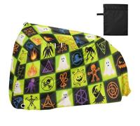 Copertura impermeabile per bici da esterno a forma di zucca gialla e nera, con fori di blocco, antipolvere, pioggia, neve, UV, per mountain bike, adatta per la maggior parte dei capa para motocicleta