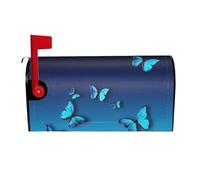 Copertura impermeabile per cassetta delle lettere, bella farfalla blu, copertura magnetica per la decorazione della casa e del giardino, dimensioni 64,8 x 53,3 cm