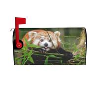 Copertura impermeabile per cassetta postale, con panda rosso, copertura magnetica per decorare la casa e il giardino, dimensioni 64,8 x 53,3 cm