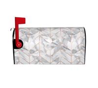 Copertura impermeabile per cassetta postale, design in marmo oro rosa, copertura magnetica per la decorazione della casa e del giardino, dimensioni 64,8 x 53,3 cm