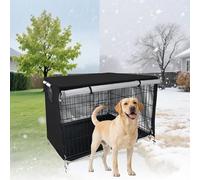 Copertura Impermeabile per Cuccia per Cani Da Esterno, Copertura per Cuccia per Cani Di Taglia Media In Tessuto Oxford 210D, Adatta per Gabbie Metalliche Da 63 A 124 Cm Con Finestra Di Ventilazione