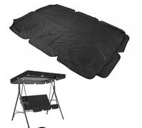 Copertura impermeabile per dondolo da giardino - 3 posti in tessuto di ricambio per dondolo da giardino (142,2 cm, 165,1 cm, 195,6 cm) Oxford top - nero (180 x 132 cm)