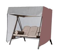 Copertura impermeabile per dondolo da giardino, antipolvere, isolamento termico, per sedia da patio a 3 posti, protezione solare, copertura per dondolo da esterno, colore marrone, 220 x 125 x 170 cm