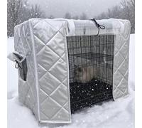 Copertura impermeabile per gabbia per cani con tenda trasparente per porta, resistente e antivento, per tenere gli animali domestici al caldo all'aperto, ideale per tutte le condizioni atmosferiche