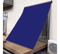 Copertura impermeabile per la privacy, 2 x 5,5 m, per pareti esterne, portico, patio, cortile, balcone, blu navy, protezione dai raggi UV, vela baldacchino per una maggiore privacy