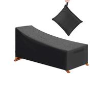 Copertura Impermeabile Per Lettino Da Giardino E Sedia A Sdraio, Tessuto Oxford 210D/420D, Anti-UV, Antivento, Resistente Alle Intemperie, Coulisse Per Esterni, Patio, Mare (420D Nero,200x70x40/80cm)