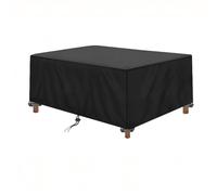Copertura Impermeabile per Mobili 360 Lunghezz x 75 Larghezza x 65 Altezza/cm Copri Tavolo Da Esterno Impermeabile,Telo Copritavolo Esterno,Copri Tavolo,Copertura Tavolo Giardino Rettangolare Nero