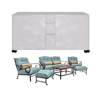 Copertura impermeabile per mobili da giardino, 123 x 61 x 72 cm, copertura rettangolare per tavolo e sedie, protezione antipolvere in tessuto Oxford 420D, protezione per mobili da patio