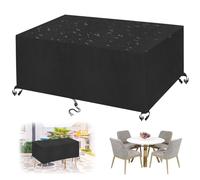 Copertura impermeabile per mobili da giardino, 230 x 90 x 100 cm, resistente ai raggi UV, in tessuto Oxford 420D, protezione durevole per tavolo da esterno, protezione per tutte le condizioni