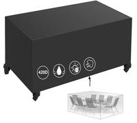 Copertura impermeabile per mobili da giardino 420D, in tessuto Oxford resistente, 280 x 260 x 75 cm, antivento, con 4 fibbie di sicurezza per la massima protezione