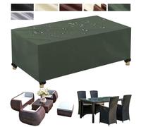 Copertura impermeabile per mobili da giardino, protezione per tavolo e sedie da esterno, tessuto Oxford 420D, verde, 200 x 200 x 80 cm, resistente alle intemperie, protezione UV durevole