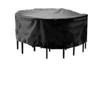 Copertura impermeabile per mobili da giardino, tavolo rotondo e sedie, resistente, 227 x 100 cm, resistente alle intemperie