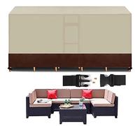 Copertura impermeabile per mobili da patio, resistente, in tessuto Oxford 420D, rettangolare, resistente agli strappi, protezione da pioggia, neve e polvere, resistente alle intemperie, per tutte le