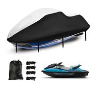 Copertura impermeabile per moto d'acqua a 3 posti, resistente copertura in PWC 420D con 2 prese d'aria di grado marino resistente ai raggi UV, per Seadoo, Kawasaki, Waverunner Polaris