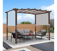 Copertura impermeabile per pergola, 5,4 x 2,5 m, struttura curva, tettoia di ricambio con ombrello e 4 cinghie di sicurezza, per decorazione esterna del patio, colore azzurro cielo