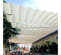 Copertura impermeabile per pergola da esterno, a baldacchino, retrattile, con filo scorrevole, per terrazza del cortile, impermeabile, design a vela ondulata per una maggiore vita all'aperto