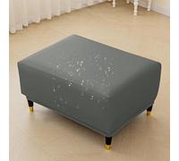 Copertura Impermeabile Per Pouf, Housse Elastico In PU Per Sedie E Panche, Cuscino Protettivo Per Mobili Lavabile In Lavatrice Per Soggiorno, Cucina, Esterno(Gray,S)