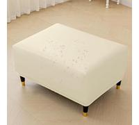 Copertura Impermeabile Per Pouf, Housse Elastico In PU Per Sedie E Panche, Cuscino Protettivo Per Mobili Lavabile In Lavatrice Per Soggiorno, Cucina, Esterno(White,XS)