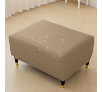 Copertura Impermeabile Per Pouf, Housse Elastico In PU Per Sedie E Panche, Cuscino Protettivo Per Mobili Lavabile In Lavatrice Per Soggiorno, Cucina, Esterno(Khaki,M)