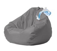 Copertura impermeabile per pouf per uso esterno, non necessita di imbottitura, ideale per giardino, spiaggia, piscina, pouf galleggiante, in tessuto Oxford, per bambini e adulti, colore grigio, L D80