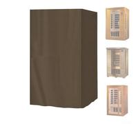 Copertura impermeabile per sauna, 84 x 84 x 178 cm, resistente, con fibbie e cerniere, per sauna a infrarossi per 2 persone, per tutte le stagioni (marrone)