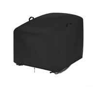Copertura impermeabile per sedia a dondolo da esterno 210D con fascia elastica per una vestibilità sicura, compatibile con sedie in vimini rattan e sedie Papasan, nero (106,7 x 106,7 x 86,4 cm)