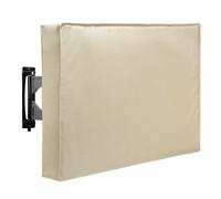 Copertura impermeabile per TV da esterno WSYW70-75" 600D, protezione per schermo LED a 360 resistente alle intemperie, colore beige.