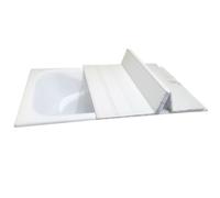 Copertura impermeabile pieghevole per vasca da bagno, supporto antipolvere per vasca da bagno, protezione per la casa e il bagno (dimensioni: 70 x 60 cm)