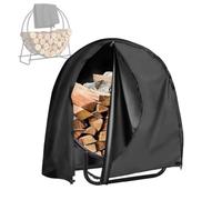 Copertura impermeabile resistente per legna da ardere - 101,6 cm rotonda 600D resistente alle intemperie con cerniera copertura per scaffale di legna da esterni - protezione durevole per anelli in