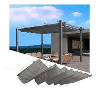 Copertura impermeabile retrattile per tenda da sole per giardini, terrazze, terrazze, tenda di ricambio per pergola, con corda antiscivolo, vela ombreggiante impermeabile, dimensioni 2,2 x 3 m