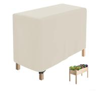 Copertura impermeabile rialzata per aiuola da giardino per tutte le stagioni per uso esterno, con coulisse e bottoni a pressione sul fondo, tessuto Oxford 210D, resiste alla pioggia, alla neve e alla