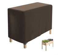 Copertura impermeabile rialzata per aiuola da giardino per tutte le stagioni per uso esterno, con coulisse e bottoni a pressione sul fondo, tessuto Oxford 210D, resiste alla pioggia, alla neve e alla