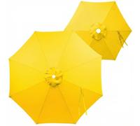 Copertura Impermeabile Telo di Ricambio per Ombrellone da Giardino 2m 2.7m 3m 6/8 Stecche Durevole Anti-UV Baldacchino per Piscina Terrazza Esterno e Cortile(Yellow,2.3m/7.5ft-6ribs)