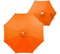 Copertura Impermeabile Telo di Ricambio per Ombrellone da Giardino 2m 2.7m 3m 6/8 Stecche Durevole Anti-UV Baldacchino per Piscina Terrazza Esterno e Cortile(Arancione,4m/13ft-8ribs)