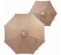 Copertura Impermeabile Telo di Ricambio per Ombrellone da Giardino 2m 2.7m 3m 6/8 Stecche Durevole Anti-UV Baldacchino per Piscina Terrazza Esterno e Cortile(Champagne,2.5m/8ft-8ribs)