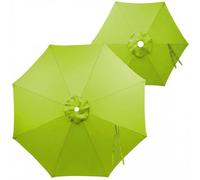 Copertura Impermeabile Telo di Ricambio per Ombrellone da Giardino 2m 2.7m 3m 6/8 Stecche Durevole Anti-UV Baldacchino per Piscina Terrazza Esterno e Cortile(Grass green,2.7m/9ft-6ribs)