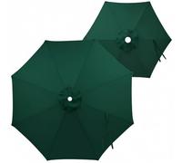 Copertura Impermeabile Telo di Ricambio per Ombrellone da Giardino 2m 2.7m 3m 6/8 Stecche Durevole Anti-UV Baldacchino per Piscina Terrazza Esterno e Cortile(Dark green,2m/6.5ft-6ribs)
