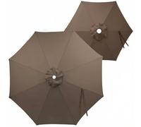Copertura Impermeabile Telo di Ricambio per Ombrellone da Giardino 2m 2.7m 3m 6/8 Stecche Durevole Anti-UV Baldacchino per Piscina Terrazza Esterno e Cortile(Dark top color,2.8m/9.2ft-6ribs)