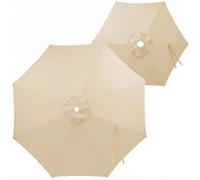Copertura Impermeabile Telo di Ricambio per Ombrellone da Giardino 2m 2.7m 3m 6/8 Stecche Durevole Anti-UV Baldacchino per Piscina Terrazza Esterno e Cortile(Beige,2.8m/9.2ft-8ribs)